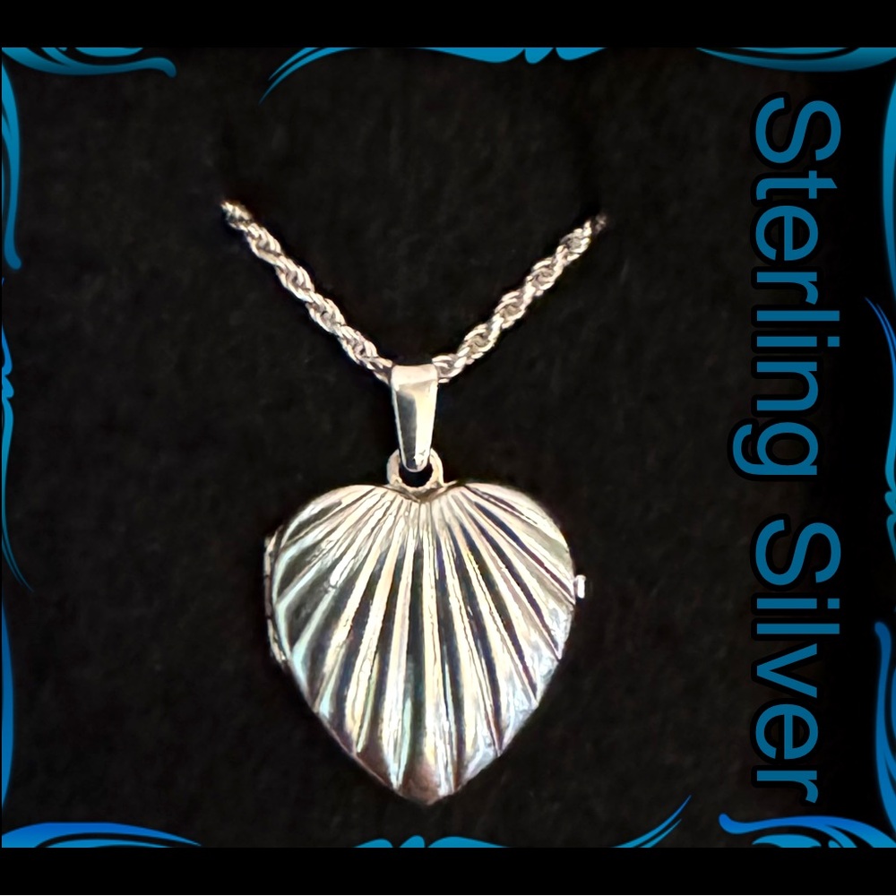 🩶Sterling Silver Heart Open Pendant Necklace